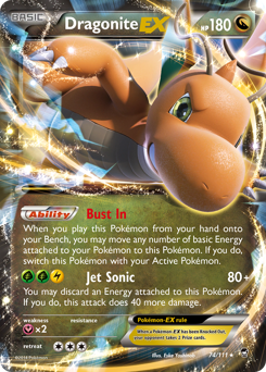 Dragonite-EX #74 Dragonite-EX - Furious Fists - #74 - Pokemon TCG card