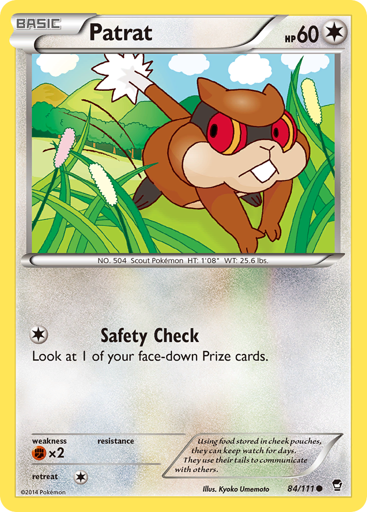 Patrat - Furious Fists - #84 - Pokemon TCG card