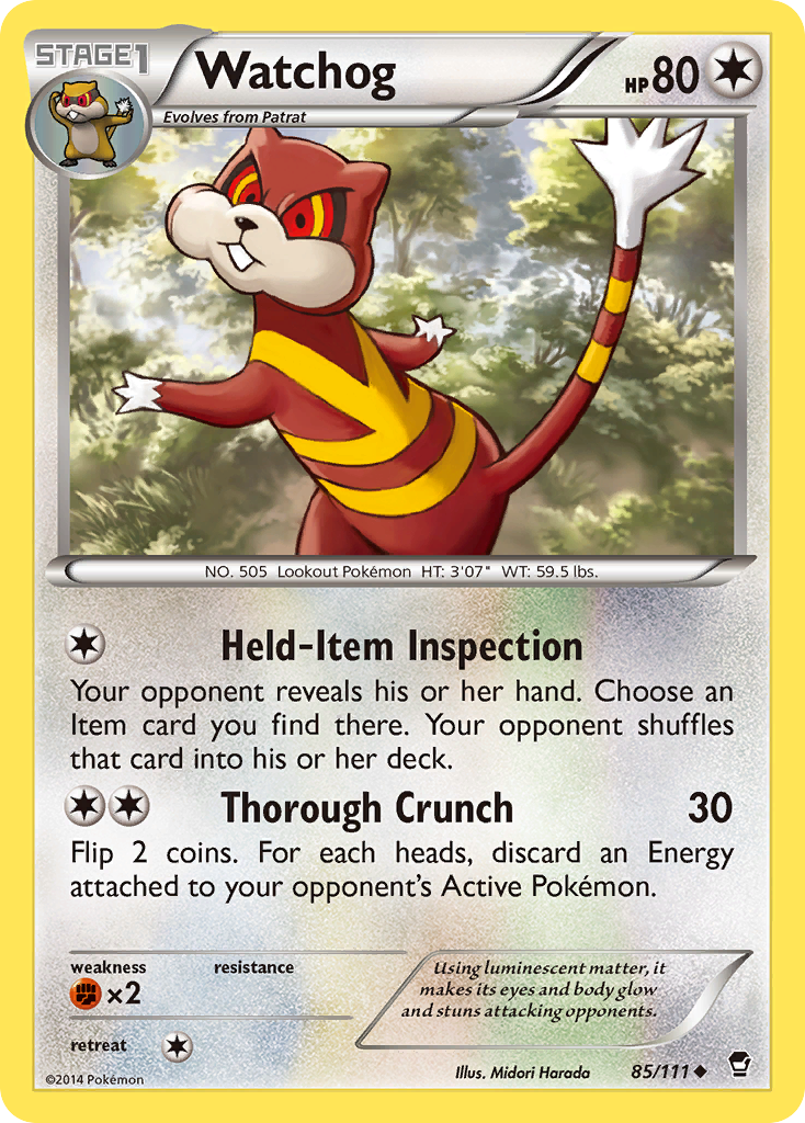 Watchog - Furious Fists - #85 - Pokemon TCG card