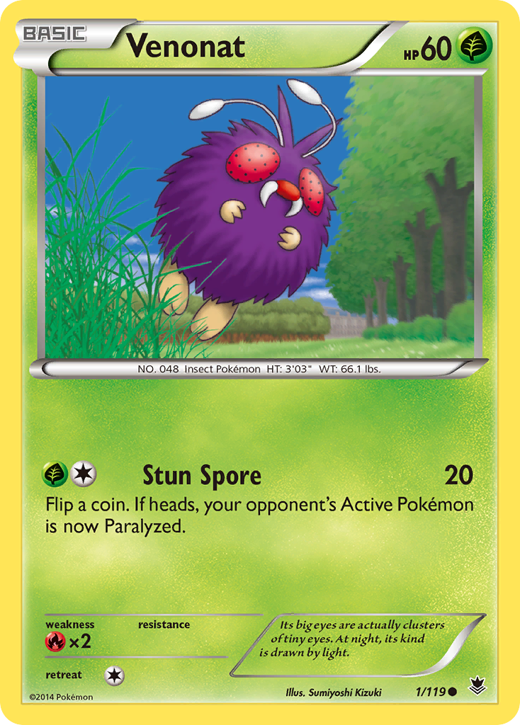 Venonat - Phantom Forces - #1 - Pokemon TCG card