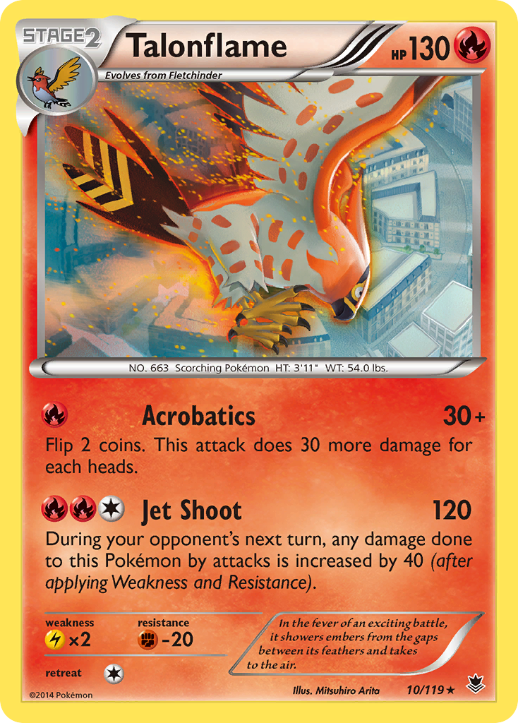 Talonflame - Phantom Forces - #10 - Pokemon TCG card