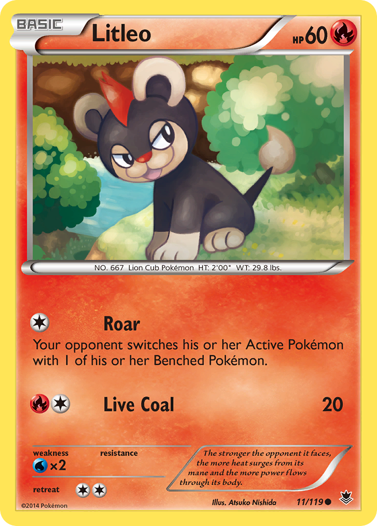 Litleo - Phantom Forces - #11 - Pokemon TCG card