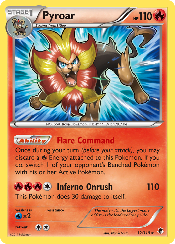 Pyroar - Phantom Forces - #12 - Pokemon TCG card