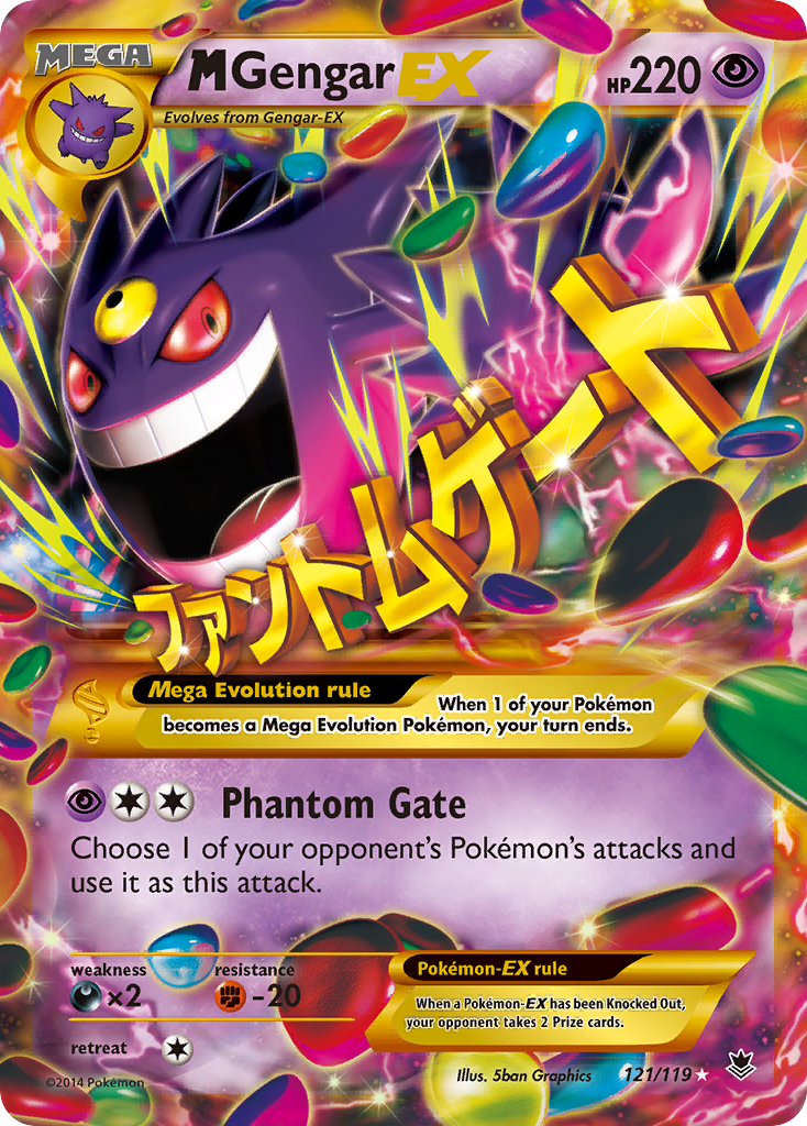 M Gengar-EX - Phantom Forces - #121 - Pokemon TCG card