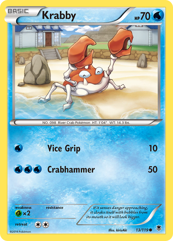 Krabby - Phantom Forces - #13 - Pokemon TCG card