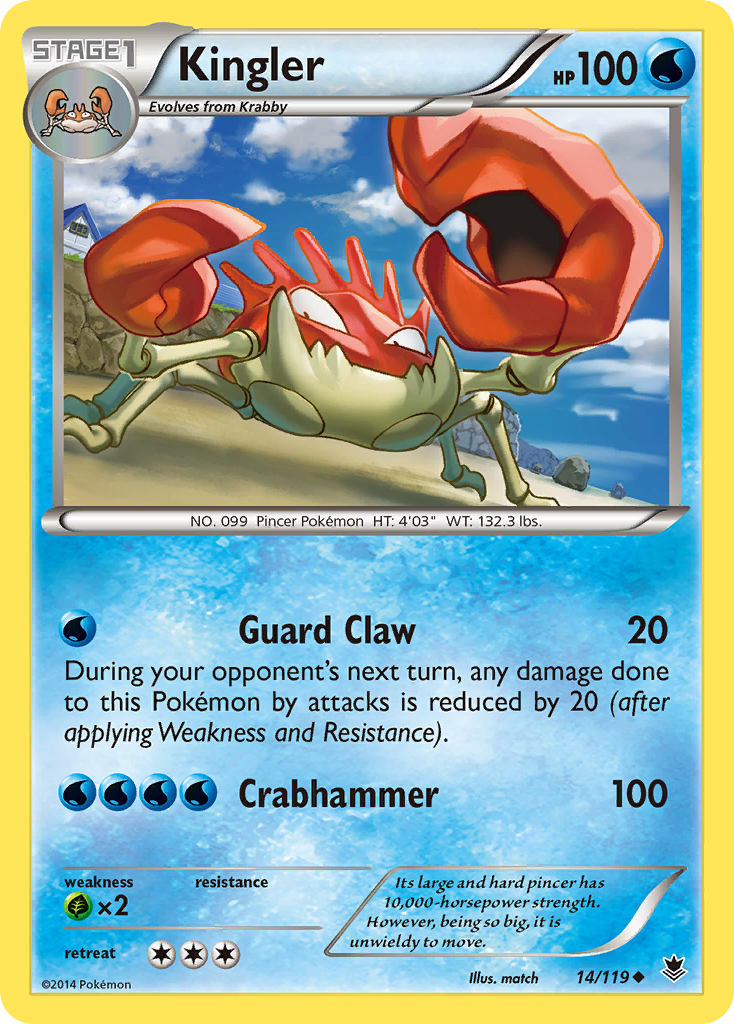 Kingler - Phantom Forces - #14 - Pokemon TCG card