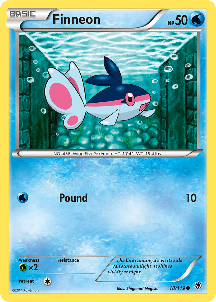 Finneon - Phantom Forces - #18 - Pokemon TCG card