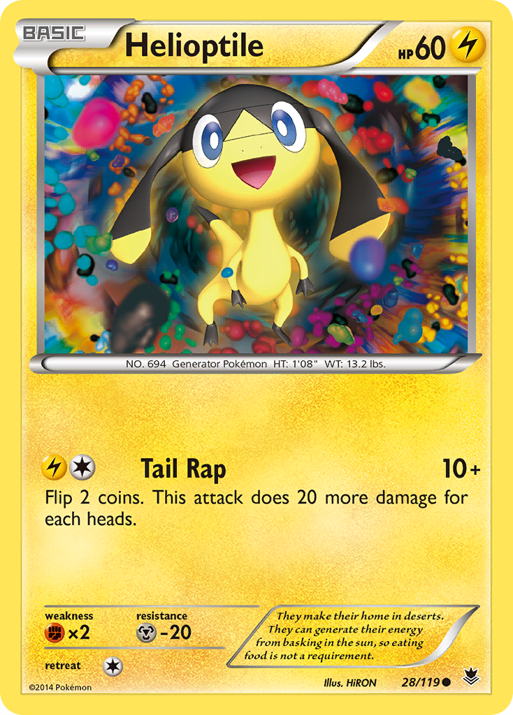 Helioptile - Phantom Forces - #28 - Pokemon TCG card