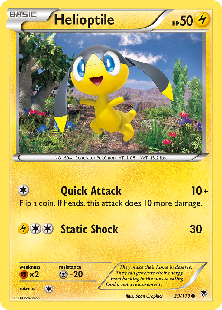 Helioptile - Phantom Forces - #29 - Pokemon TCG card