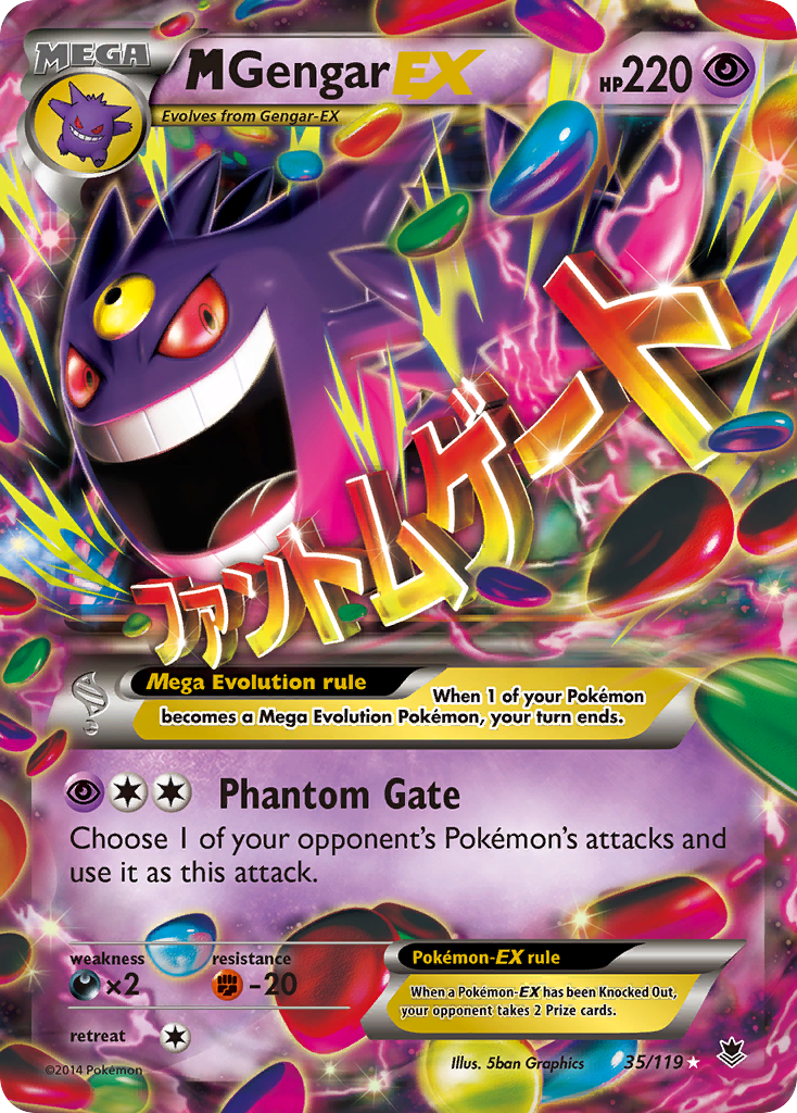 M Gengar-EX - Phantom Forces - #35 - Pokemon TCG card