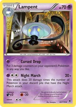 Lampent #42 Lampent - Phantom Forces - #42 - Pokemon TCG card