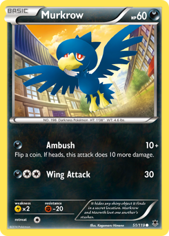 Murkrow #51 Murkrow - Phantom Forces - #51 - Pokemon TCG card