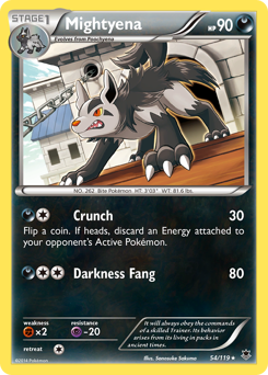 Mightyena #54 Mightyena - Phantom Forces - #54 - Pokemon TCG card