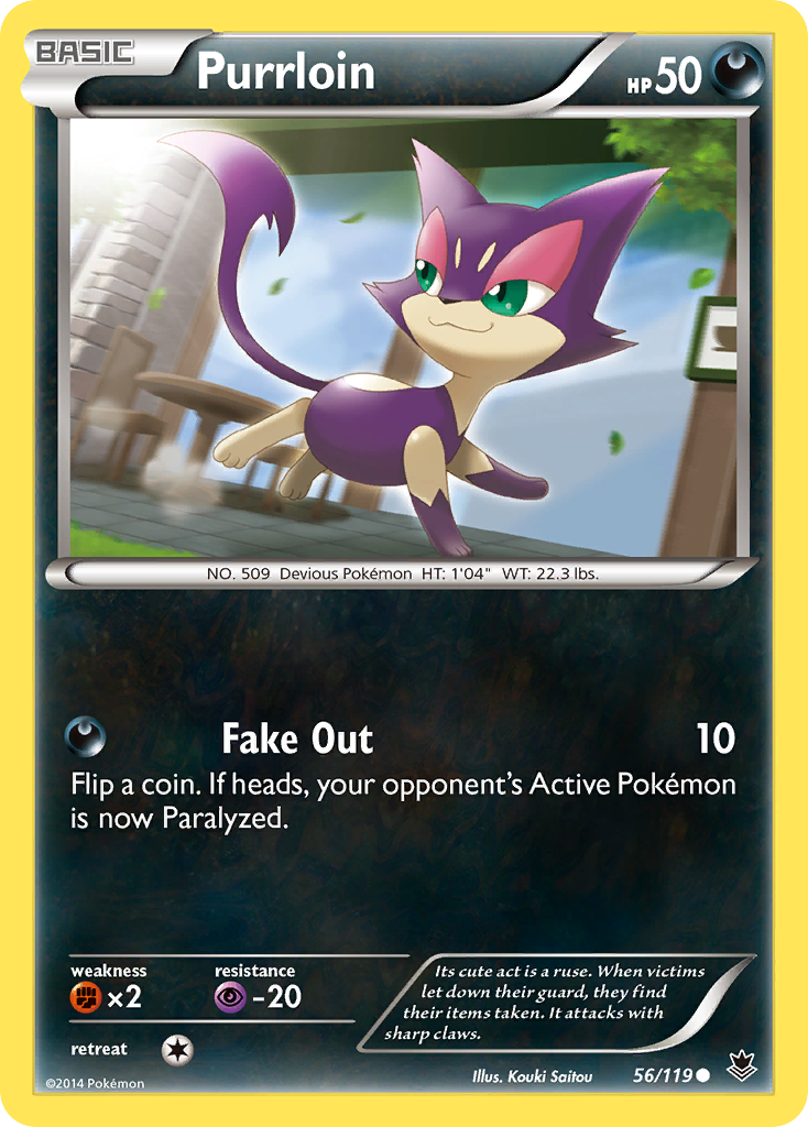 Purrloin - Phantom Forces - #56 - Pokemon TCG card