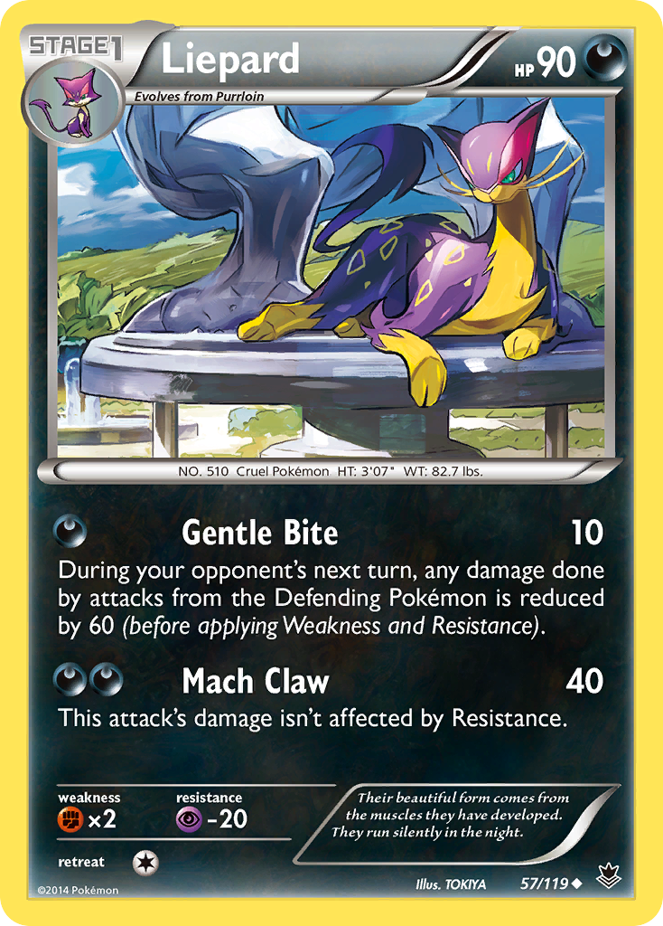 Liepard - Phantom Forces - #57 - Pokemon TCG card