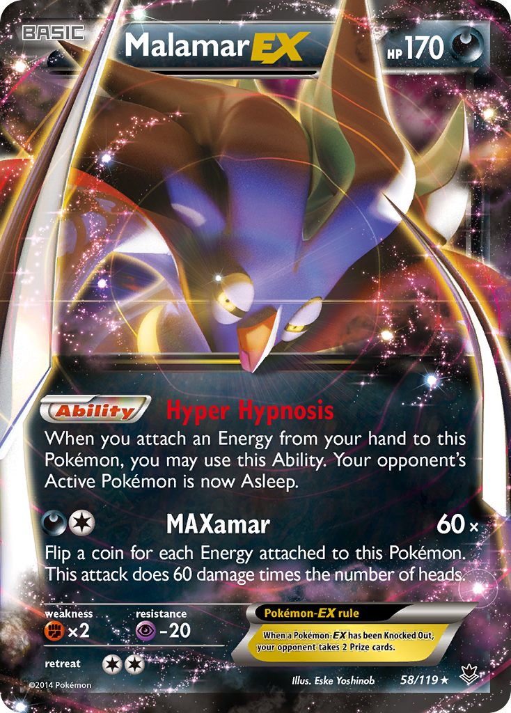 Malamar-EX - Phantom Forces - #58 - Pokemon TCG card