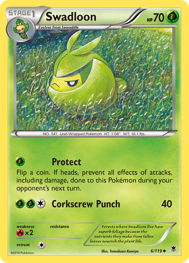 Swadloon - Phantom Forces - #6 - Pokemon TCG card