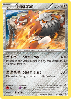 Heatran #63 Heatran - Phantom Forces - #63 - Pokemon TCG card