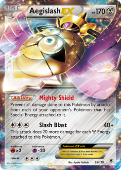 Aegislash-EX - Phantom Forces - #65 - Pokemon TCG card