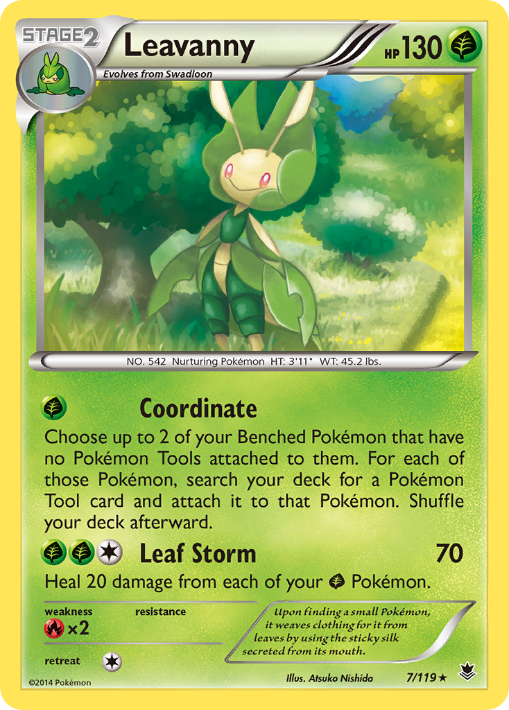 Leavanny - Phantom Forces - #7 - Pokemon TCG card