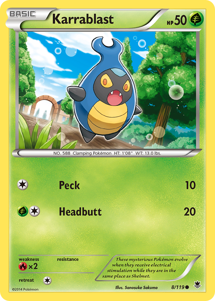 Karrablast - Phantom Forces - #8 - Pokemon TCG card