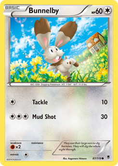 Bunnelby - Phantom Forces - #87 - Pokemon TCG card