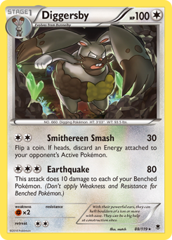 Diggersby #88 Diggersby - Phantom Forces - #88 - Pokemon TCG card