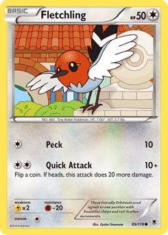 Fletchling #89 Fletchling - Phantom Forces - #89 - Pokemon TCG card