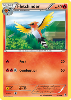 Fletchinder #9 Fletchinder - Phantom Forces - #9 - Pokemon TCG card