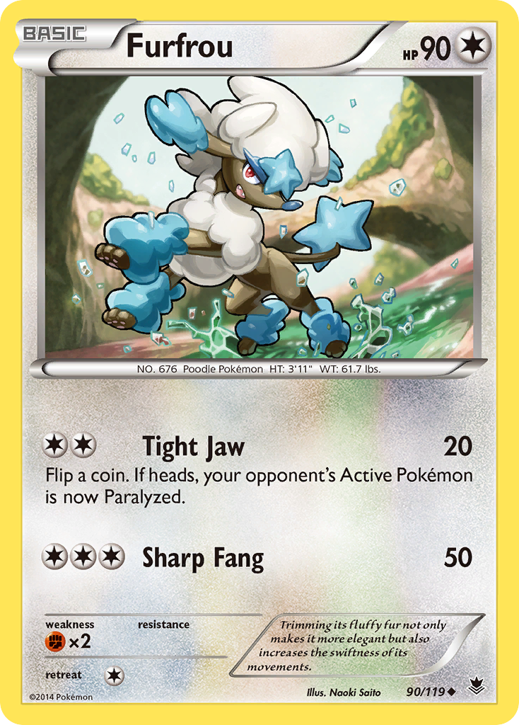 Furfrou - Phantom Forces - #90 - Pokemon TCG card