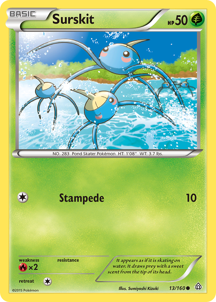 Surskit - Primal Clash - #13 - Pokemon TCG card