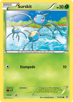 Surskit - Primal Clash - #13 - Pokemon TCG card