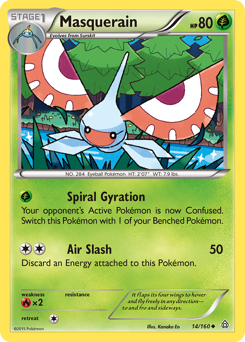 Masquerain #14 Masquerain - Primal Clash - #14 - Pokemon TCG card
