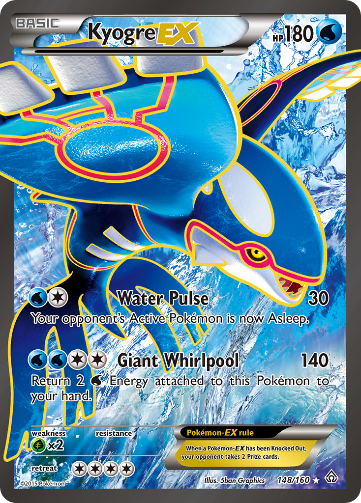 Kyogre-EX - Primal Clash - #148 - Pokemon TCG card