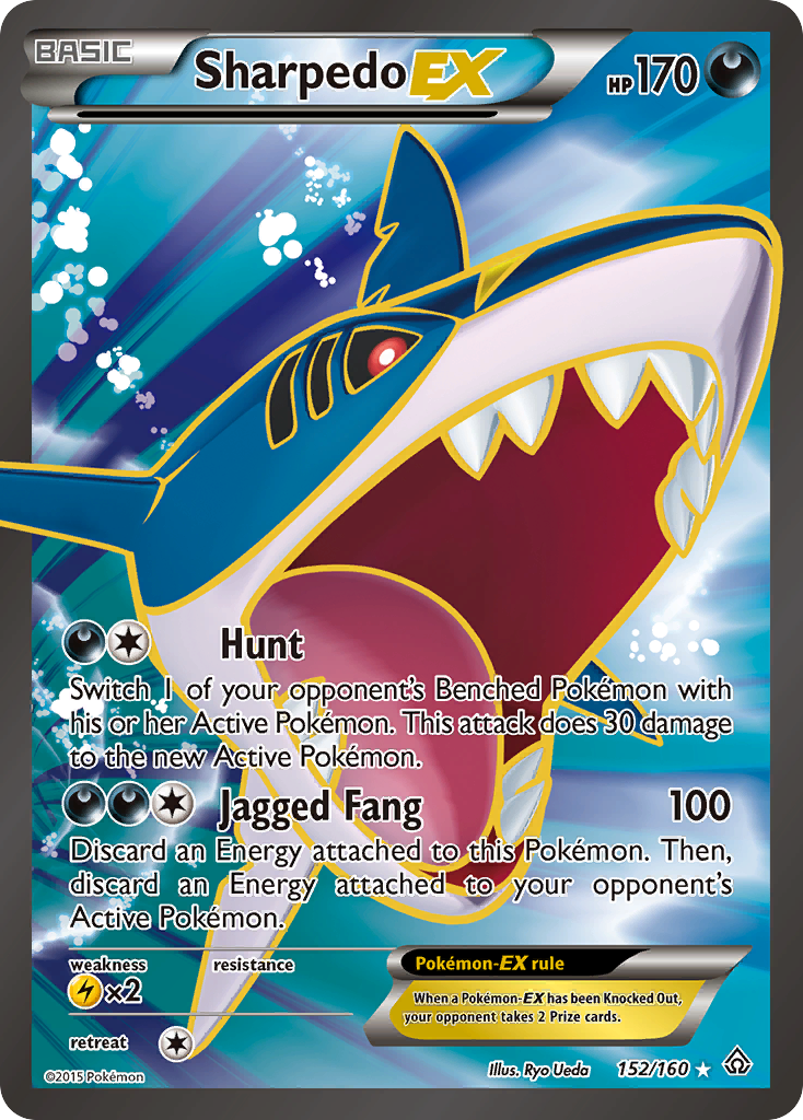 Sharpedo-EX - Primal Clash - #152 - Pokemon TCG card