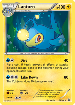 Lanturn #58 Lanturn - Primal Clash - #58 - Pokemon TCG card