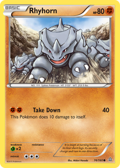Rhyhorn - Primal Clash - #74 - Pokemon TCG card