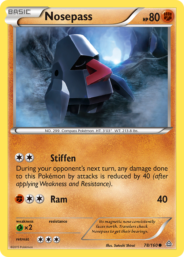 Nosepass - Primal Clash - #78 - Pokemon TCG card
