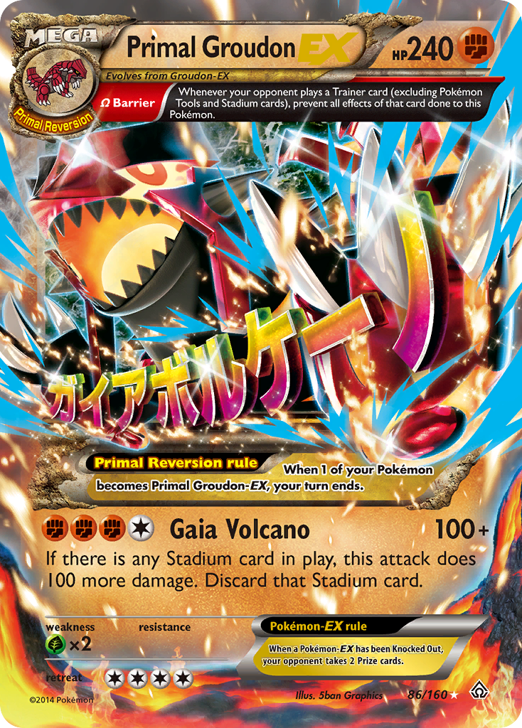 Primal Groudon-EX - Primal Clash - #86 - Pokemon TCG card