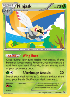 Ninjask - Roaring Skies - #10 - Pokemon TCG card