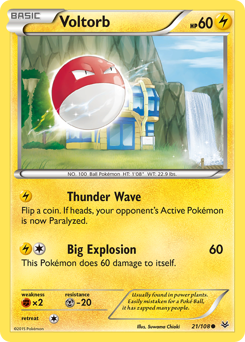 Voltorb - Roaring Skies - #21 - Pokemon TCG card