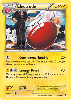 Electrode #22 Electrode - Roaring Skies - #22 - Pokemon TCG card
