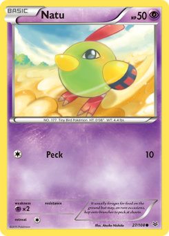 Natu - Roaring Skies - #27 - Pokemon TCG card