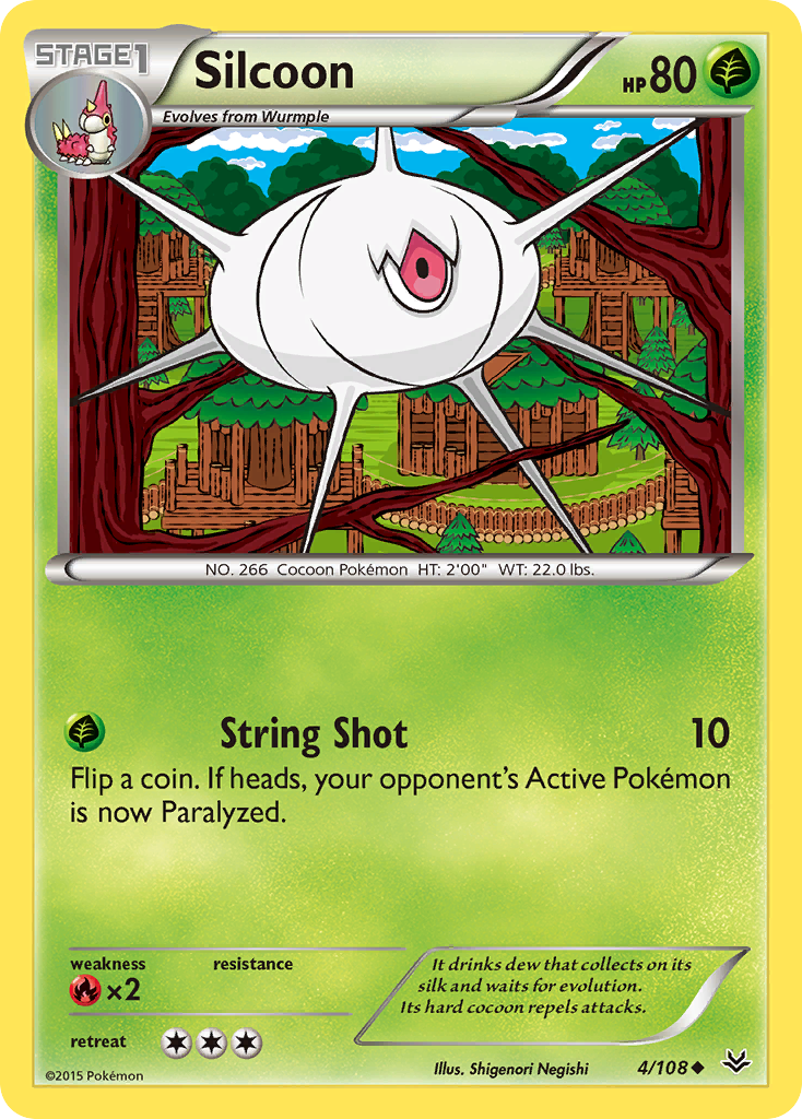 Silcoon - Roaring Skies - #4 - Pokemon TCG card