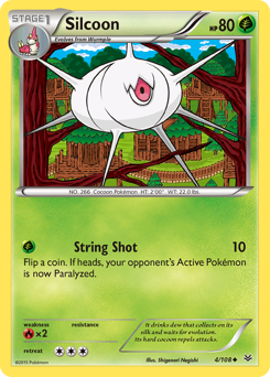 Silcoon #4 Silcoon - Roaring Skies - #4 - Pokemon TCG card