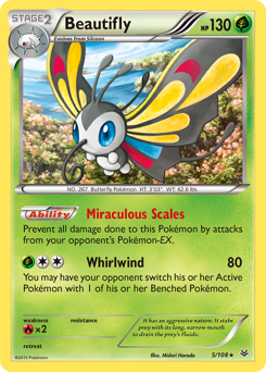 Beautifly #5 Beautifly - Roaring Skies - #5 - Pokemon TCG card