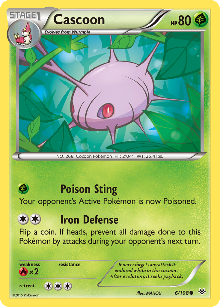 Cascoon - Roaring Skies - #6 - Pokemon TCG card