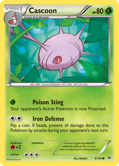 Cascoon - Roaring Skies - #6 - Pokemon TCG card