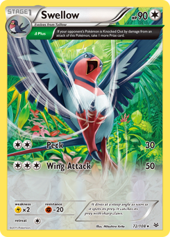 Swellow #72 Swellow - Roaring Skies - #72 - Pokemon TCG card