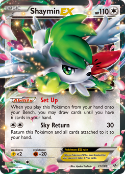 Shaymin-EX - Roaring Skies - #77 - Pokemon TCG card